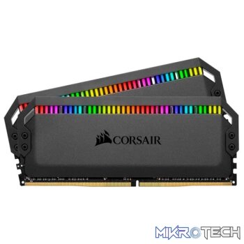 Corsair DOMINATOR PLATINUM RGB 16GB (2 x 8GB) DDR4 DRAM 3600MHz CL18 1.35V CMT16GX4M2C3600C18 Memory Kit  Black